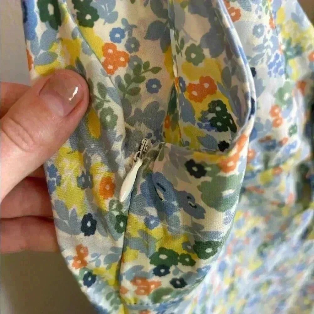 NWT Showpo Blue Floral Midi Dress - Picture 7 of 7